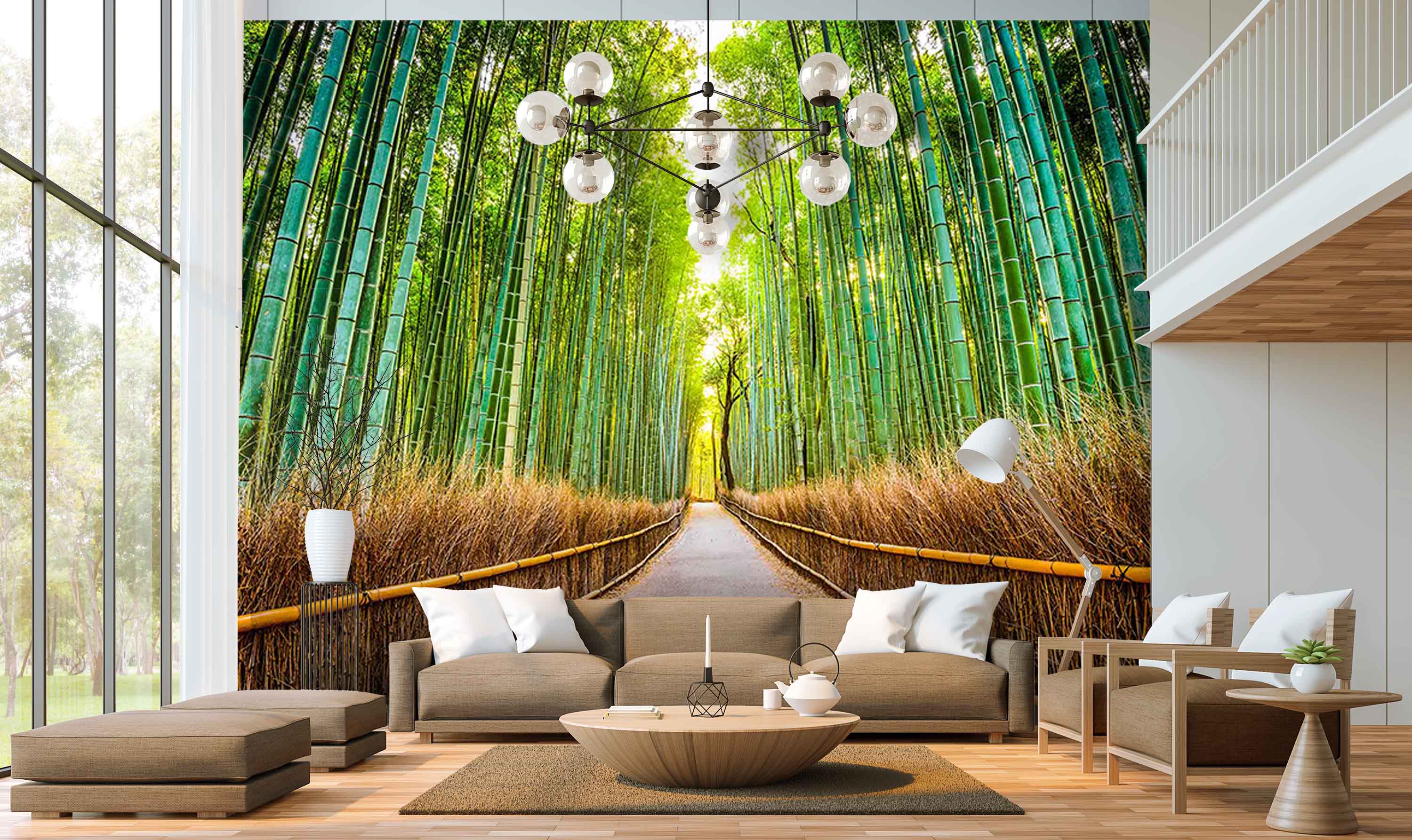 Tapeta bambusová stezka Vel (šířka x výška): 216 x 140 cm