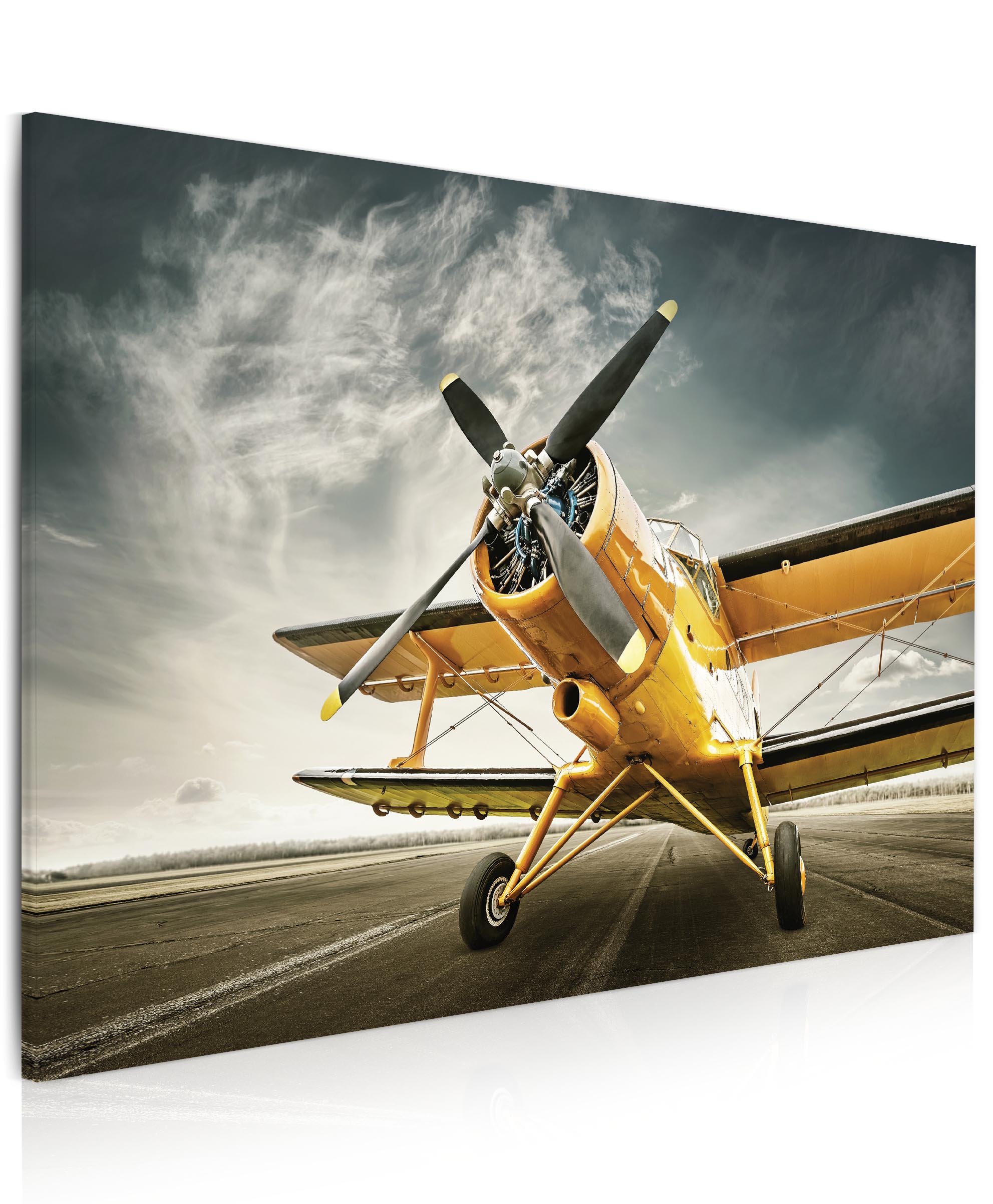 Obraz Žluté letadlo Velikost (šířka x výška): 150x100 cm