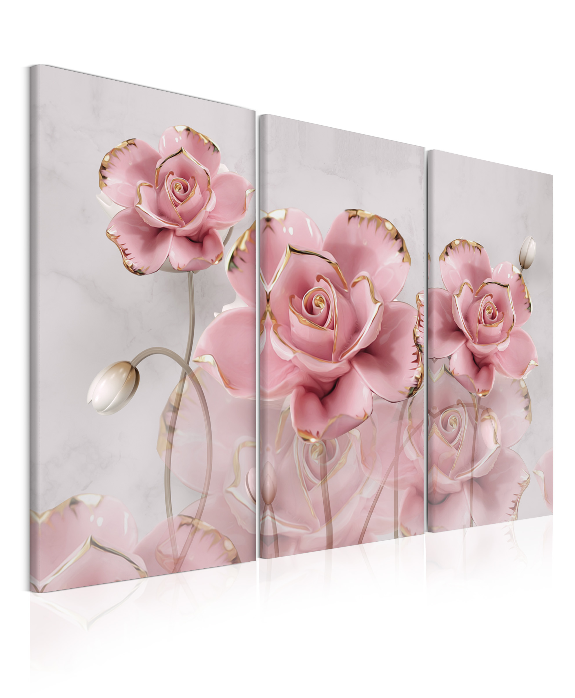 Obraz květiny z porcelánu Velikost: 60x40 cm