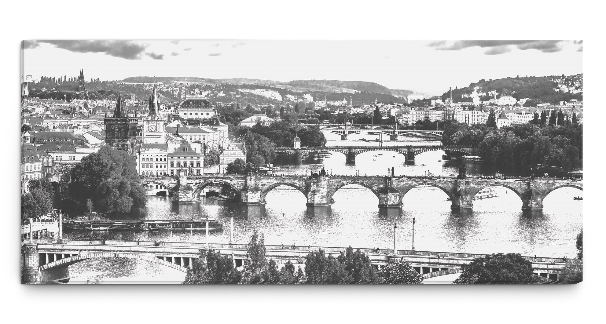 Obraz Praha tužkou Velikost: obdélník - 100x45 cm