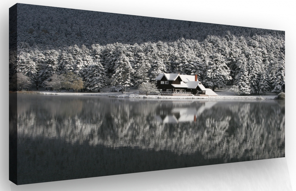 Obraz - dům v zimě Velikost: 120x80 cm