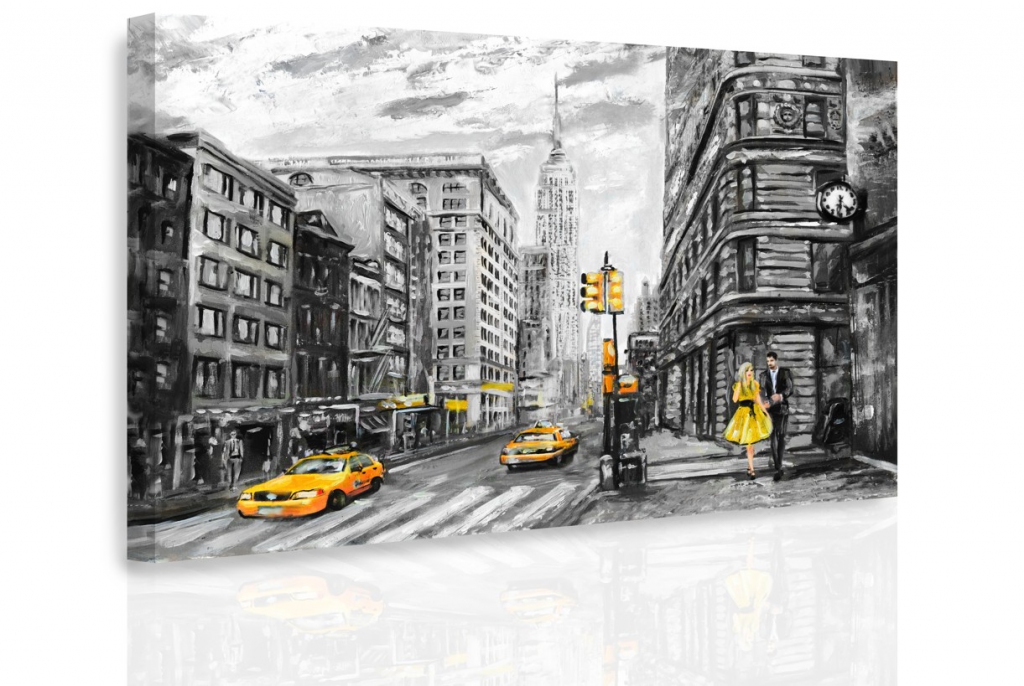 Obraz - Malovaný New York Velikost: 120x80 cm