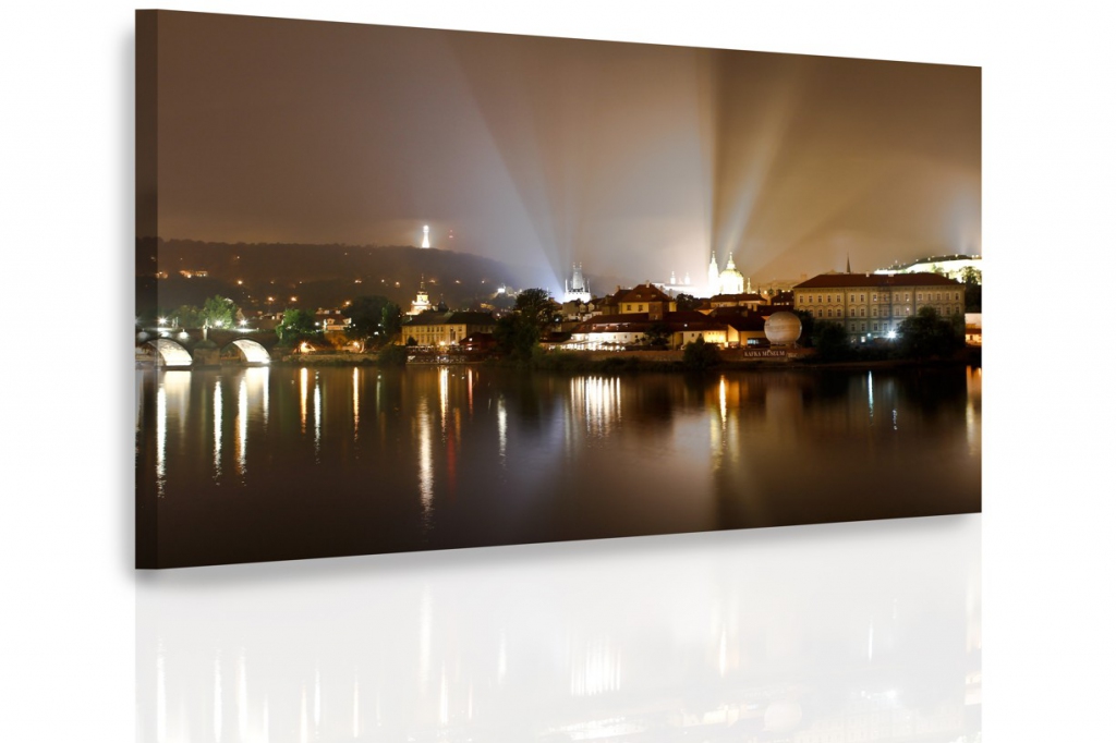 Obraz - Noční Praha Velikost: 150x100 cm
