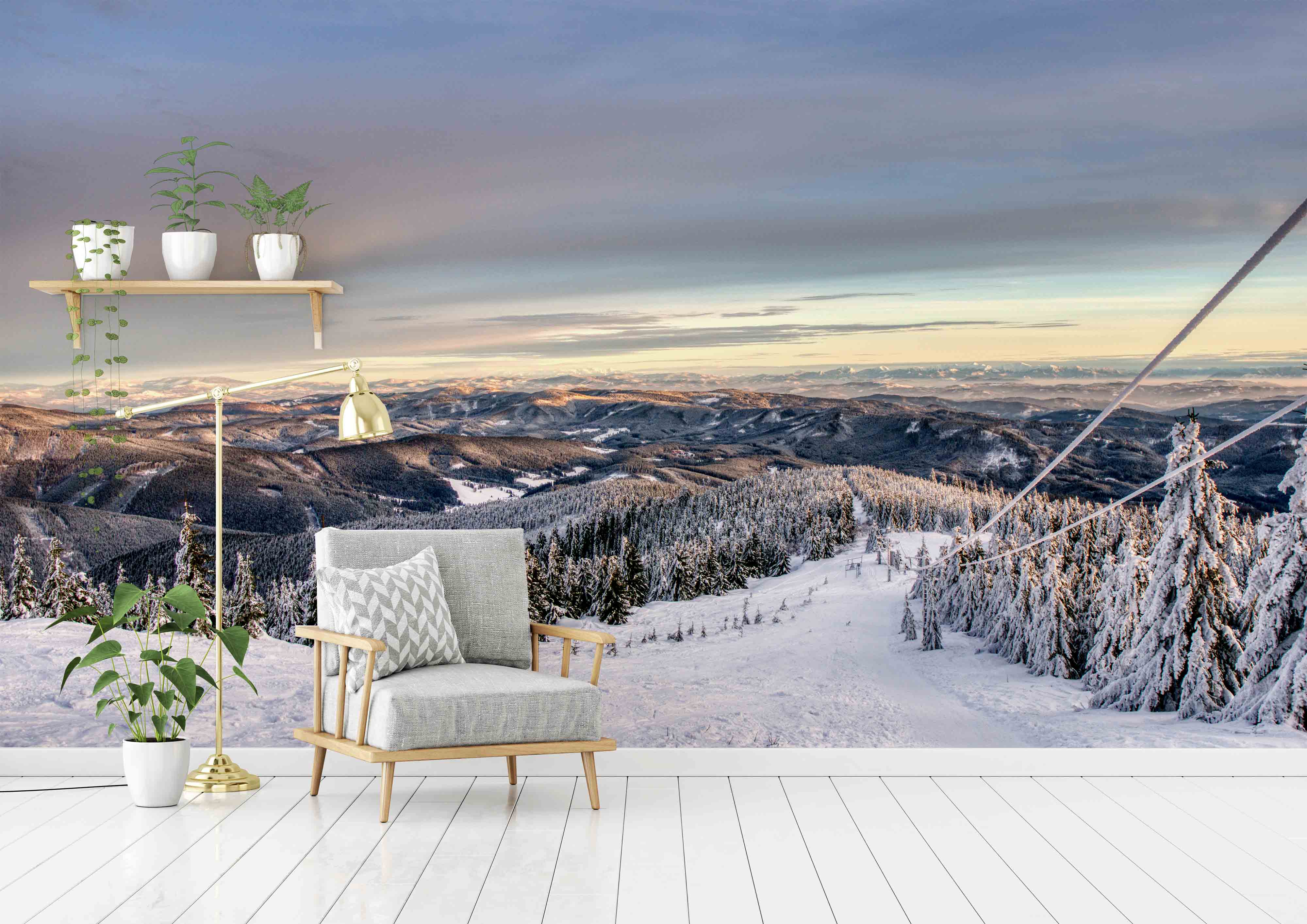Tapeta Zimní panorama Vel (šířka x výška): 144 x 105 cm