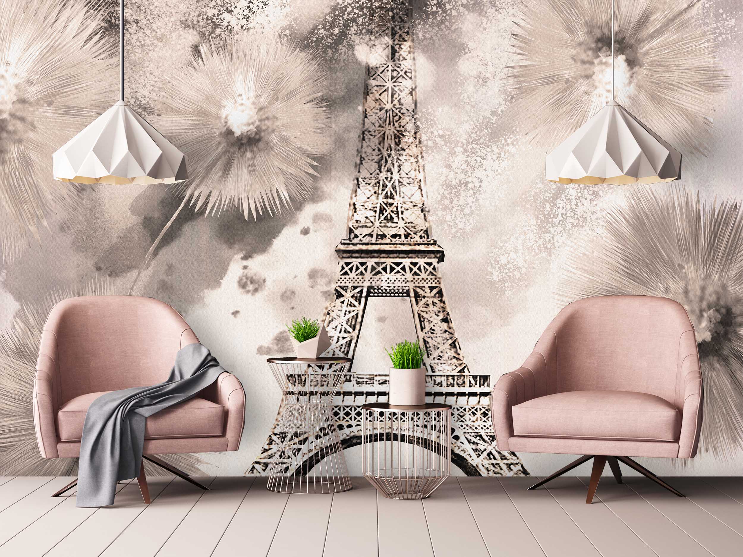 Tapeta Abstraktní Eiffelova věž Vel (šířka x výška): 144 x 105 cm