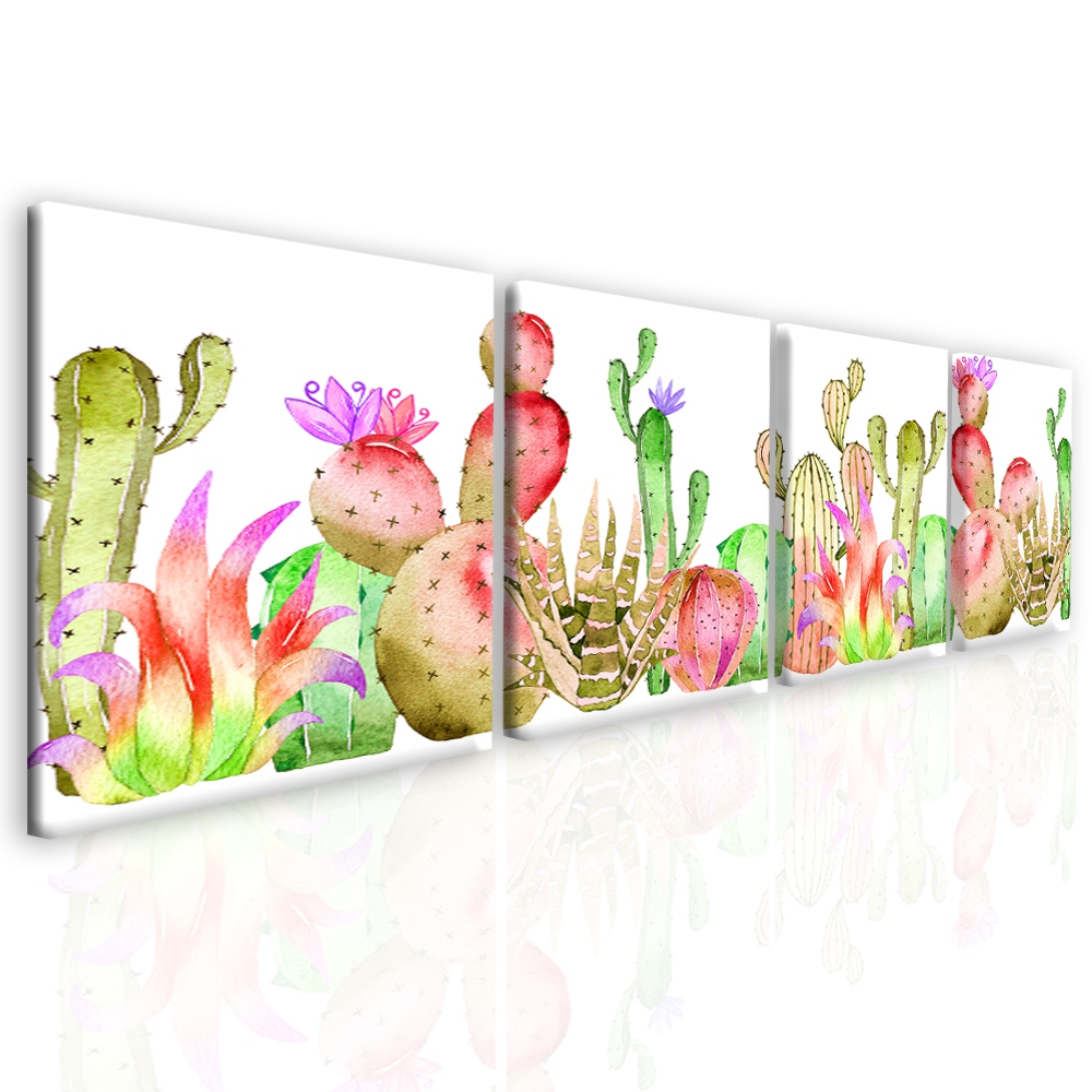 Obraz barevné kaktusy Velikost: 200x60 cm