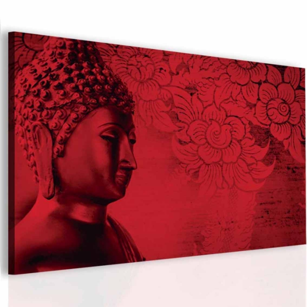 Obraz Buddha v červené Velikost (šířka x výška): 120x60 cm