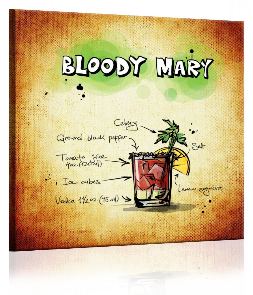 Obraz cedule Bloody Mary Velikost (šířka x výška): 40x40 cm