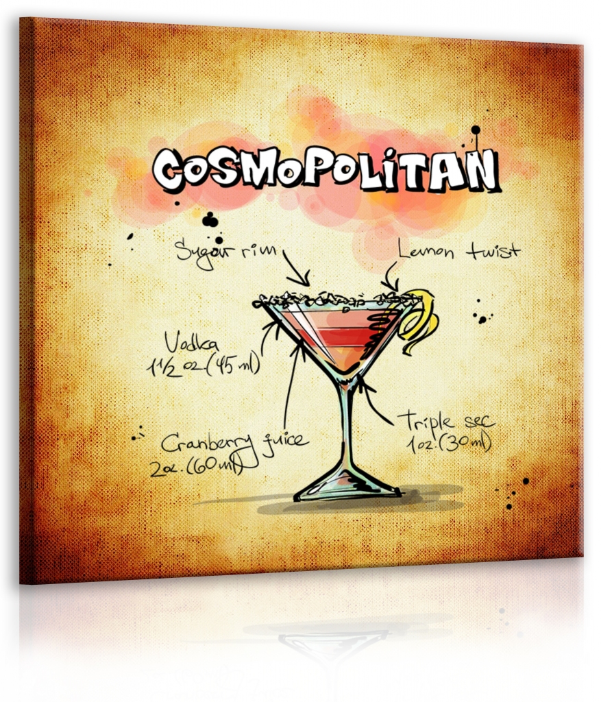 Obraz cedule Cosmopolitan Velikost (šířka x výška): 30x30 cm