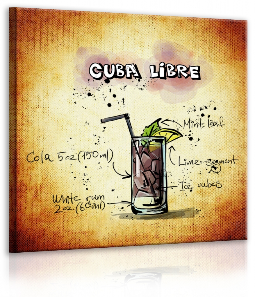 Obraz cedule Cuba Libre Velikost (šířka x výška): 40x40 cm