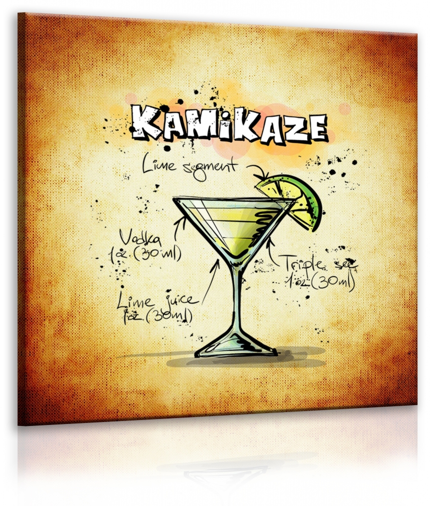 Obraz cedule Kamikaze Velikost (šířka x výška): 30x30 cm