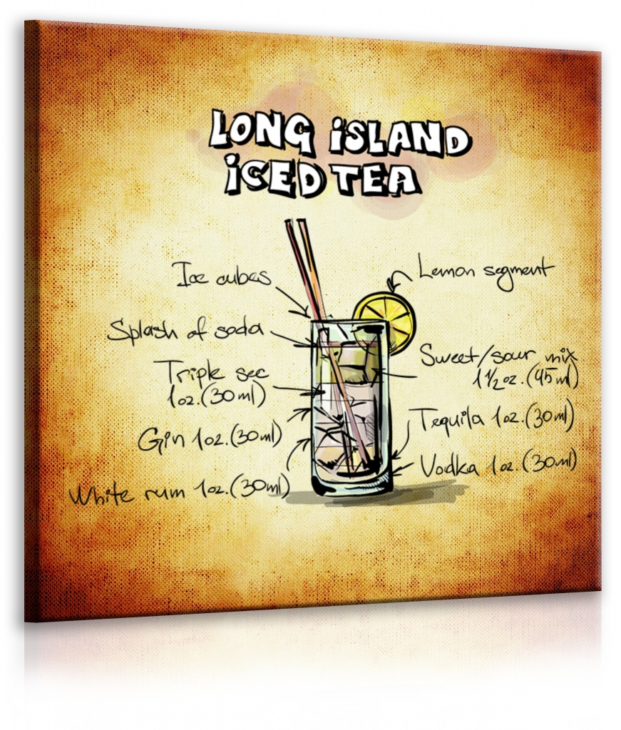 Obraz cedule Long Island Iced Tea Velikost (šířka x výška): 30x30 cm