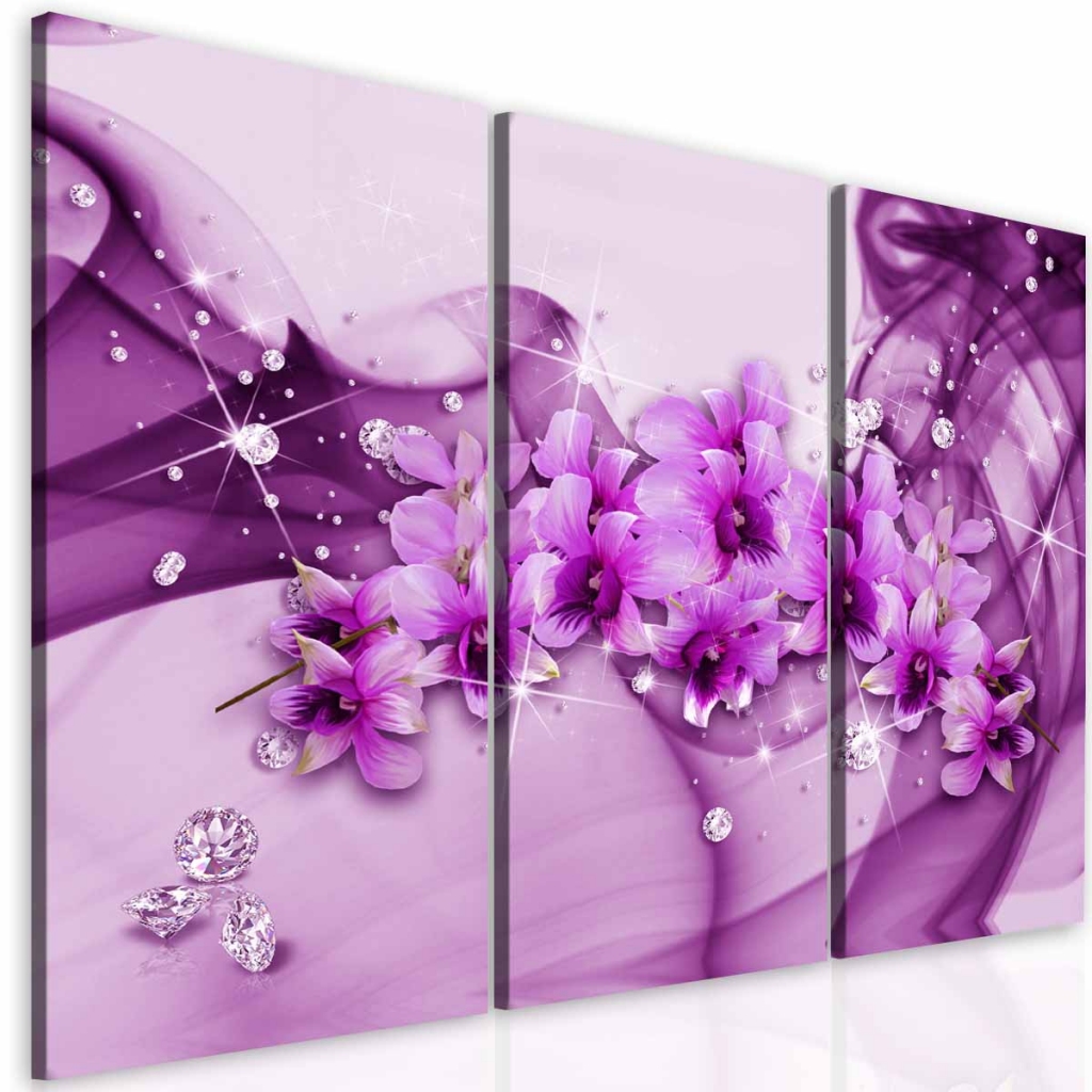 Obraz fialové květiny Velikost: 90x70 cm