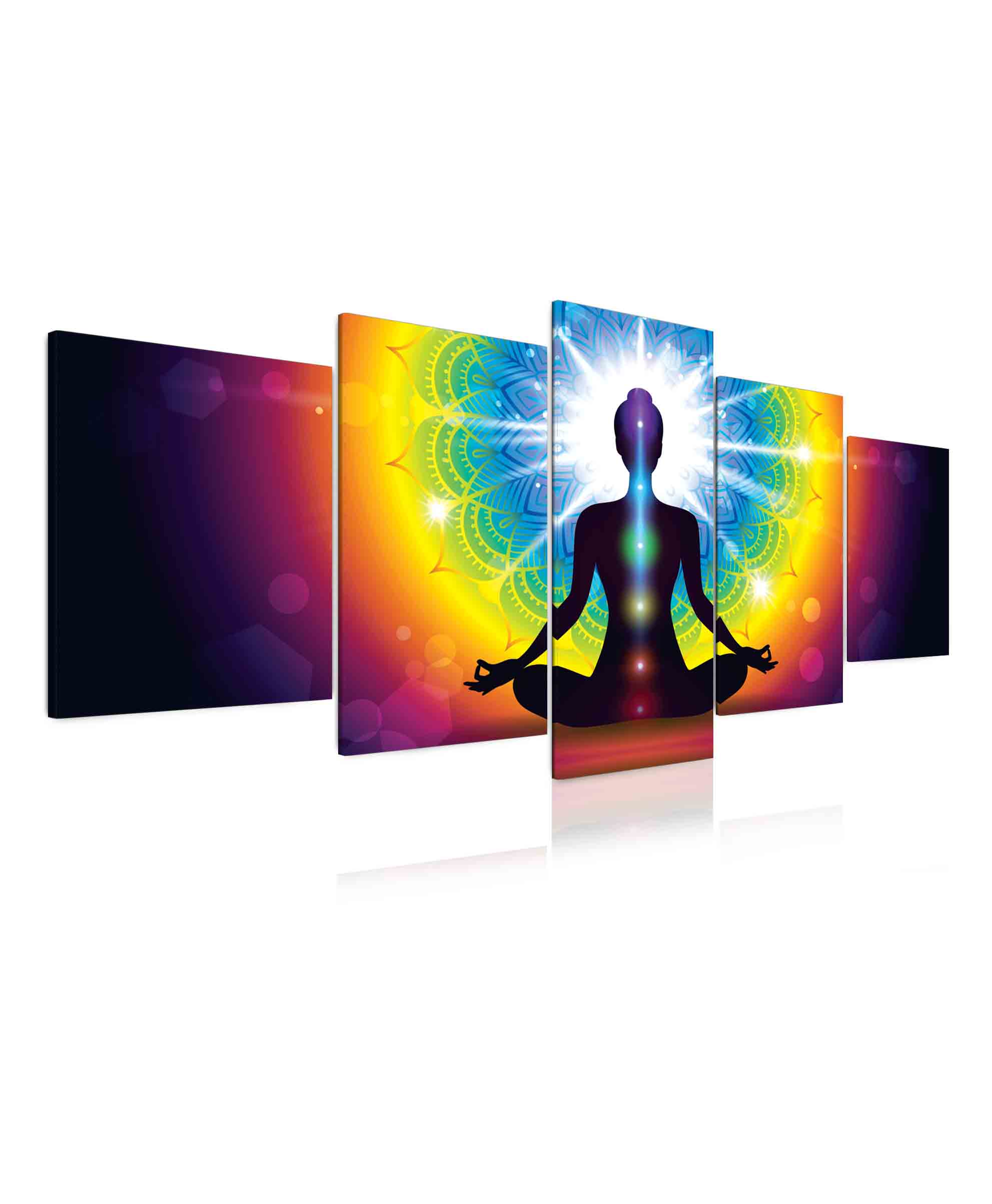 Obraz jóga a čakry Velikost (šířka x výška): 200x100 cm
