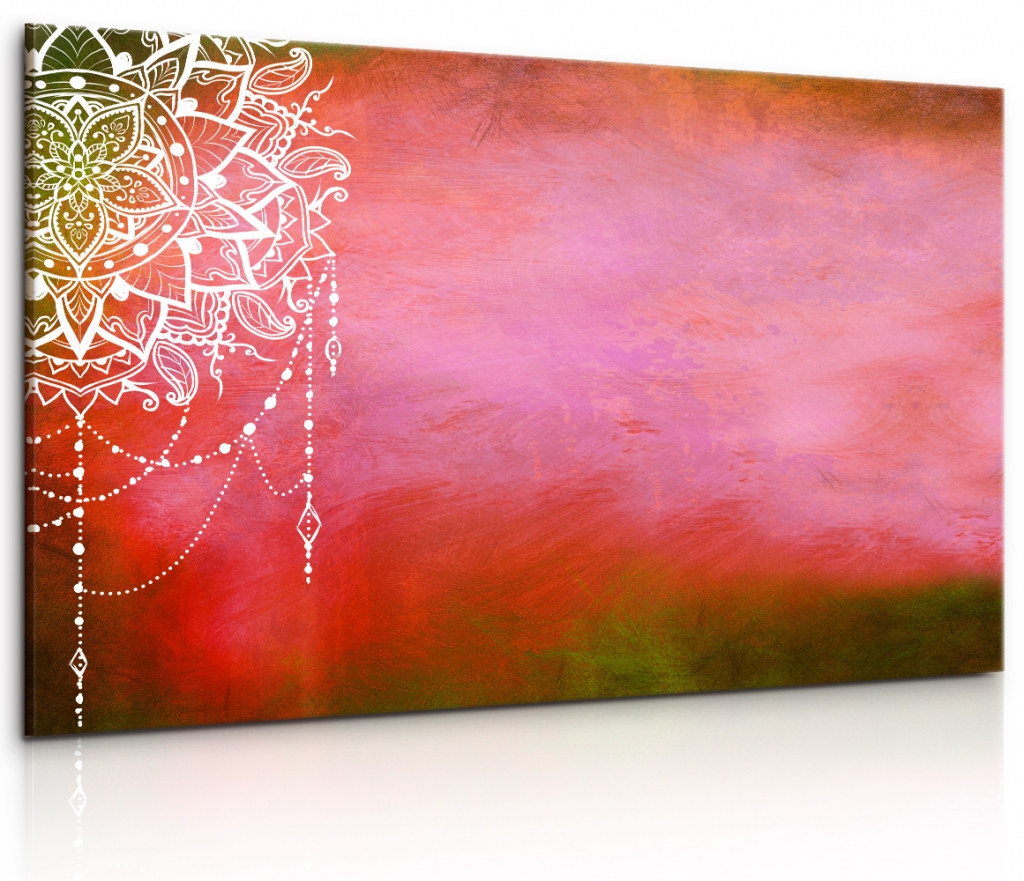 Obraz Mandala červeného potěšení Velikost: 90x60 cm