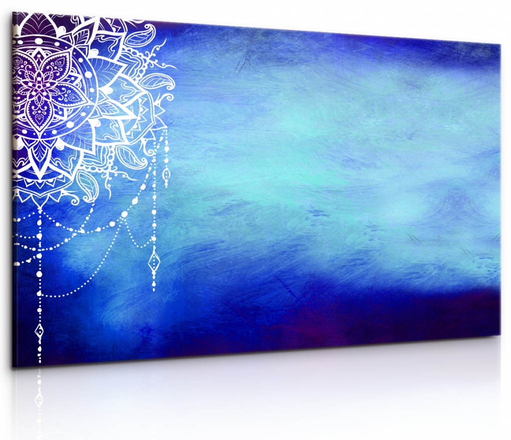 Obraz Mandala modrého potěšení Velikost: 120x80 cm