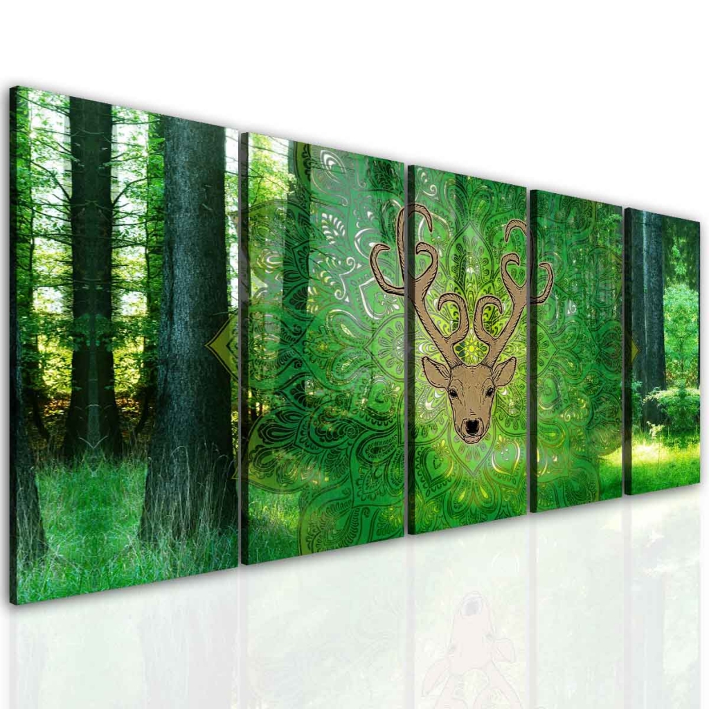 Obraz mandala s jelenem Velikost: 150x70 cm