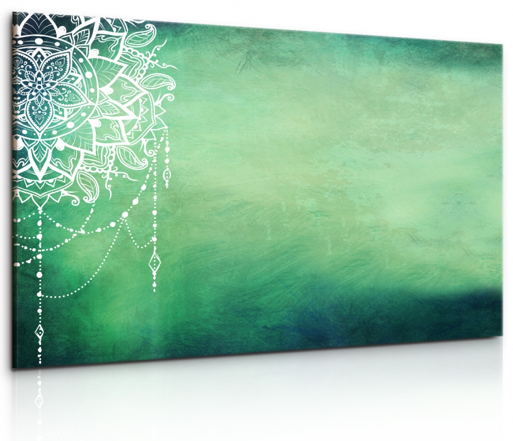 Obraz Mandala zeleného potěšení Velikost: 90x60 cm