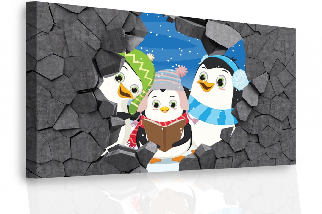 Obraz na stěnu - tučňáci Velikost: 150x100 cm
