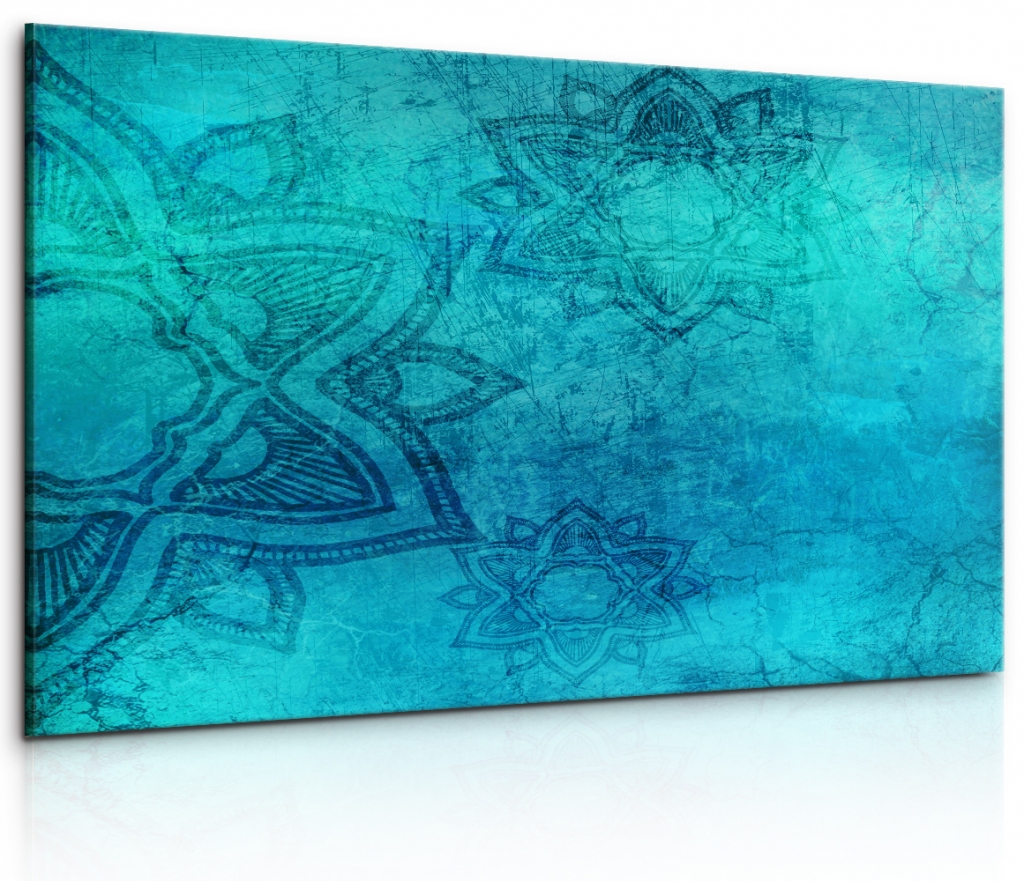 Obraz Nebesky modrá mandala Velikost: 90x60 cm
