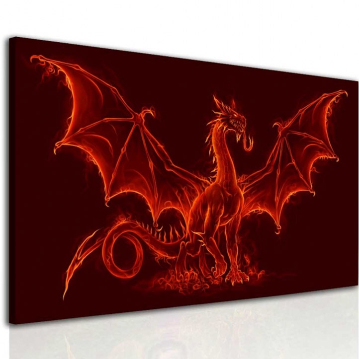Obraz ohnivý drak Velikost (šířka x výška): 60x40 cm