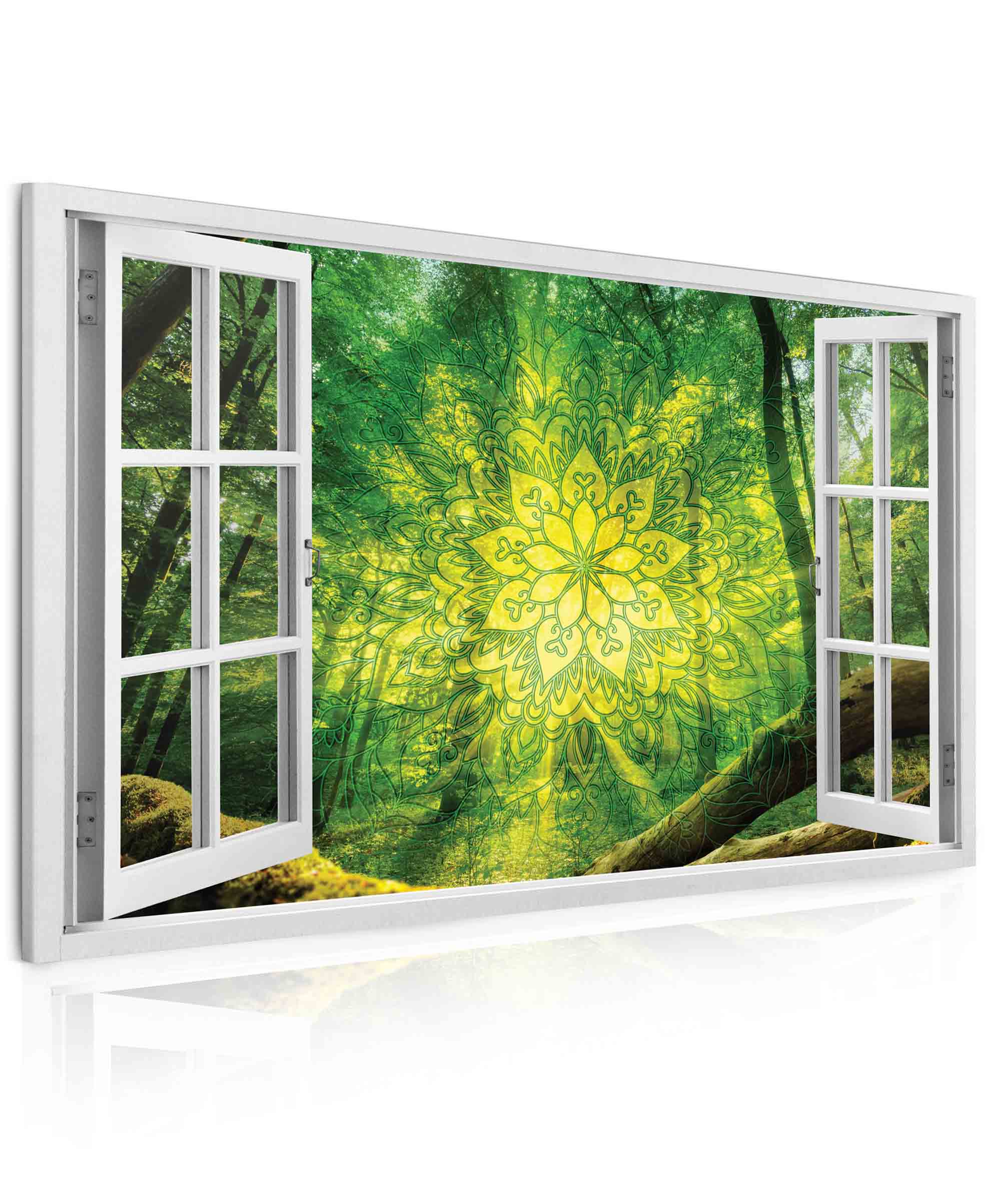 Obraz okno lesní strážce Velikost (šířka x výška): 90x60 cm