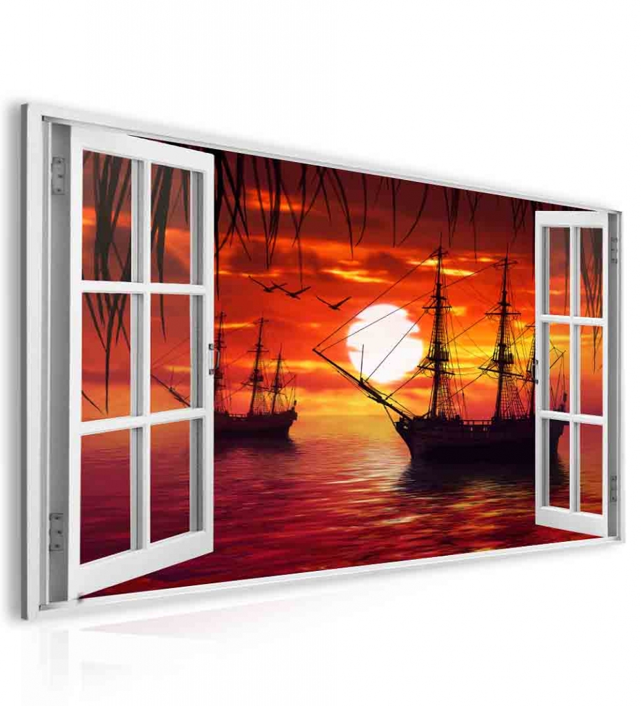 Obraz okno lodě na moři Velikost (šířka x výška): 90x60 cm