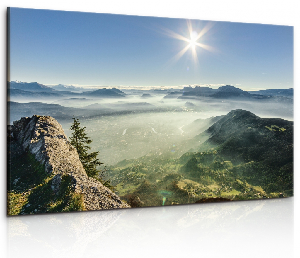 Obraz panorama slunečních Alp II Velikost (šířka x výška): 90x60 cm