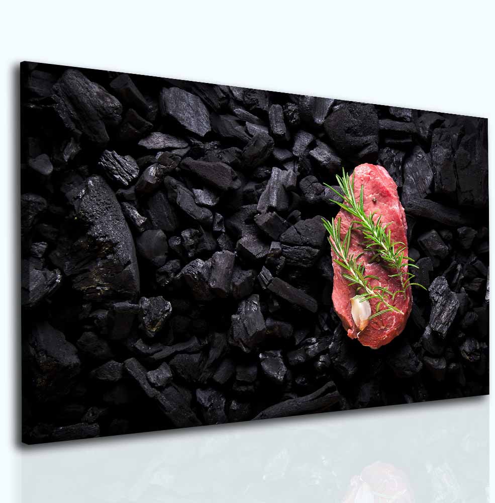Obraz steak na uhlících Velikost: 120x80 cm