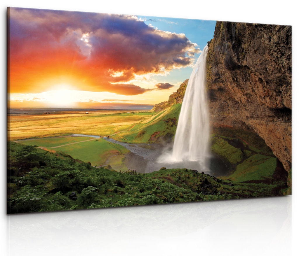 Obraz vodopád na Islandu Velikost: 150x100 cm