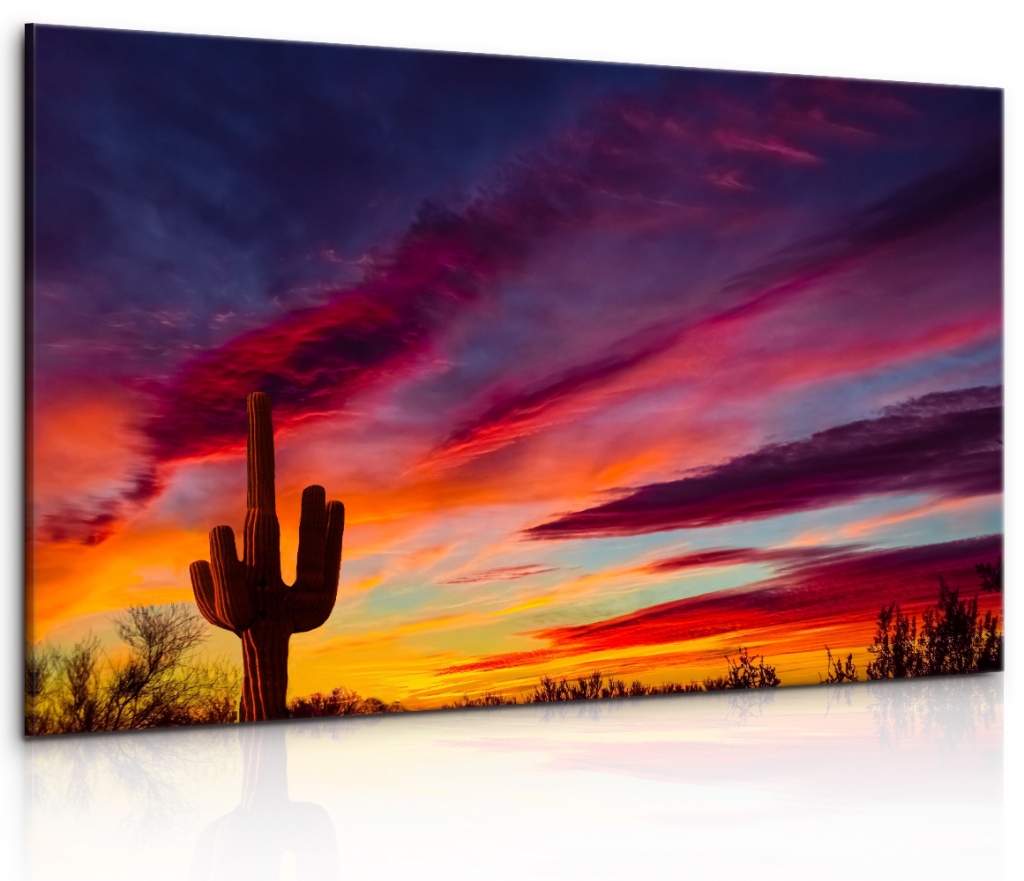 Obraz Západ slunce v poušti Velikost: 150x100 cm
