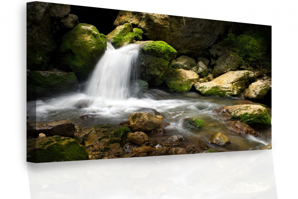 Obraz- vodopád v krajině Velikost: 90x60 cm