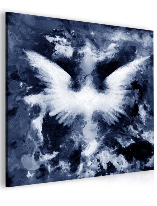 Abstraktní obraz andělská křídla - modrý Velikost (šířka x výška): 40x40 cm