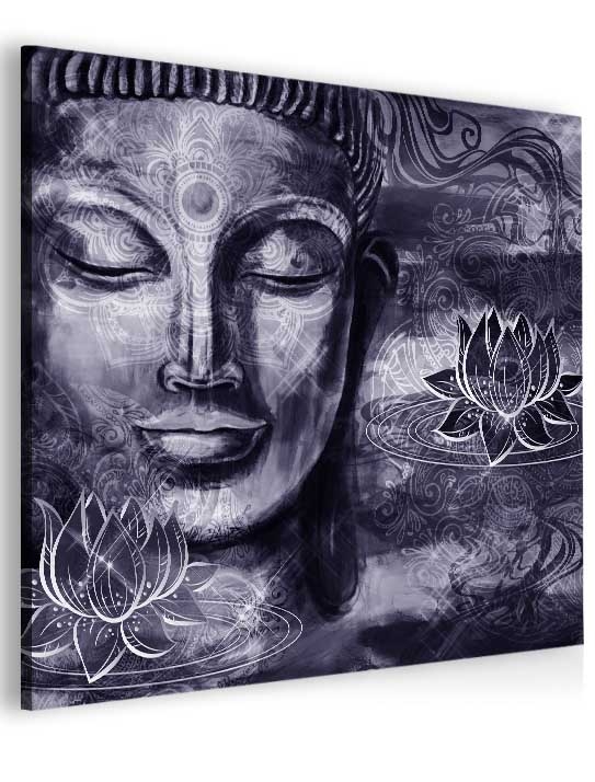 Abstraktní obraz fialový Buddha Velikost (šířka x výška): 40x40 cm