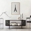 Plakát - Eiffelova věž Jednoduchá černobílá grafika
