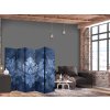 Paraván - Ornament v modrých a studených barvách. Tmavě modrá dekorace