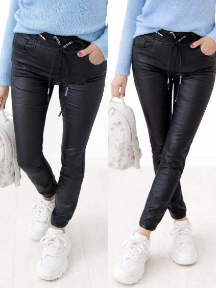 Koženkové kalhoty Style