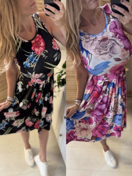 ŽEBROVANÉ ŠATY – FLÓRA