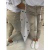 DŽÍNY BEGIE S KNOFLÍKY- stylovyeshop