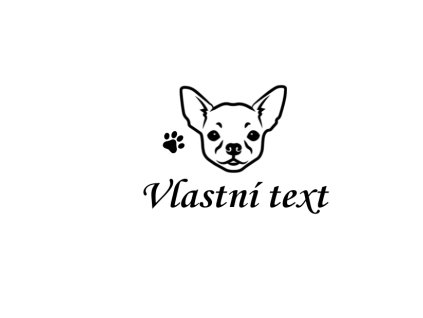 čivava hlava vlastní text
