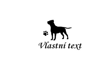 vlastní text silueta