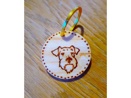 dřevěná psí známka