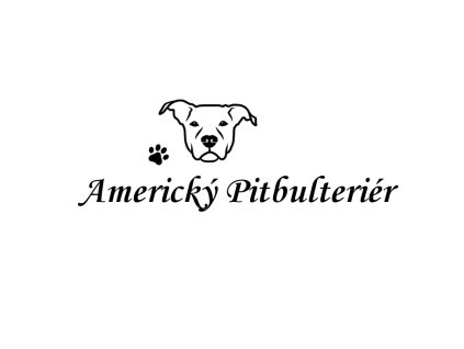 Nažehlovací nápis s motivem plemene - Americký Pitbulteriér