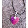 srdce přívěsek růžová