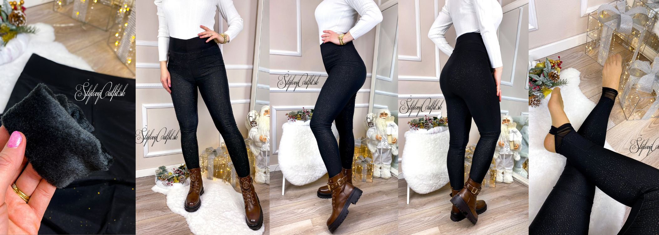 Elastické zateplené legíny kaliopky DIAMOND SHAPE ❤