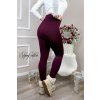 Elastické zateplené legíny WARMY TOUCH ❤ Red Wine