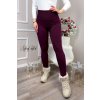 Elastické zateplené legíny WARMY TOUCH ❤ Red Wine