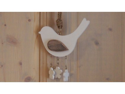 Ptáček bílý na zavěšení