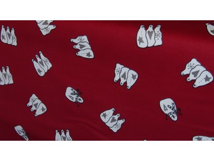 Sněhuláčci na tmavě červené