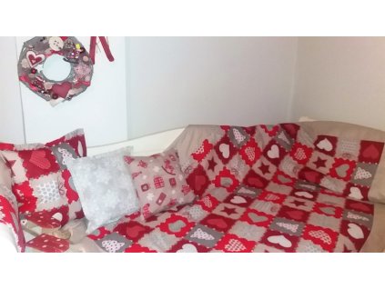 Přehoz vánoční patchwork